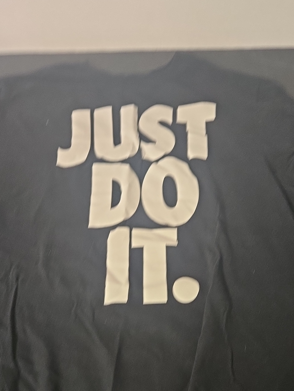 Nike Black Tee with White "Just Do It." Graphic
